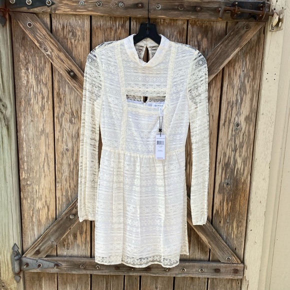 BCBGENERATION Lace Peek-a-boo Cutout Dress - Picture 2 of 15